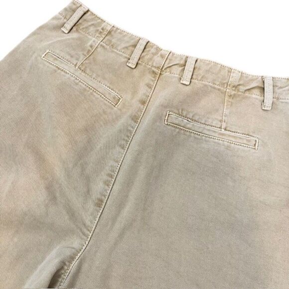 ZARA Khaki Denim Tan Wide Leg Women's Pants Trousers Size 6 - Picture 7 of 10